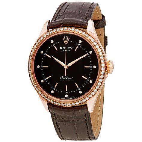 mens rolex leather watches|Rolex leather watches for men.